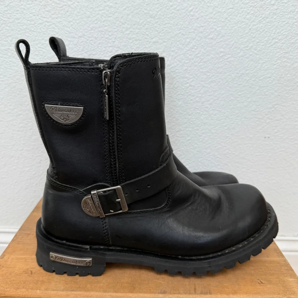 Milwaukee Motorcycle Company Afterburner Boots Black Size 9